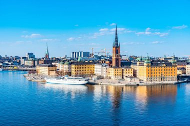 Stockholm 'den Gamla Stan İsveç' in Sodermalm adasından izlendi