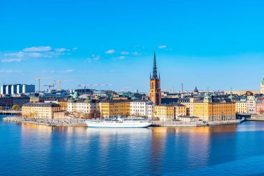 Stockholm 'den Gamla Stan İsveç' in Sodermalm adasından izlendi