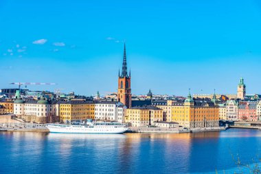 Stockholm 'den Gamla Stan İsveç' in Sodermalm adasından izlendi
