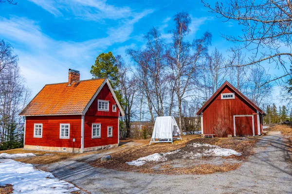 Examples of rural architecture in the Jamtli open-air museum in — Stock Photo, Image