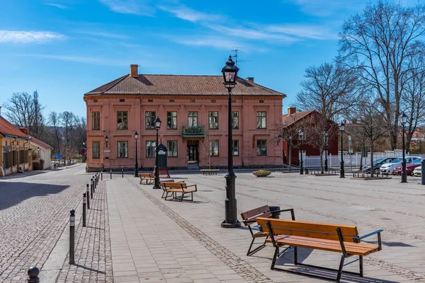 View of the main square in Nora, Sweden — Stock Photo, Image