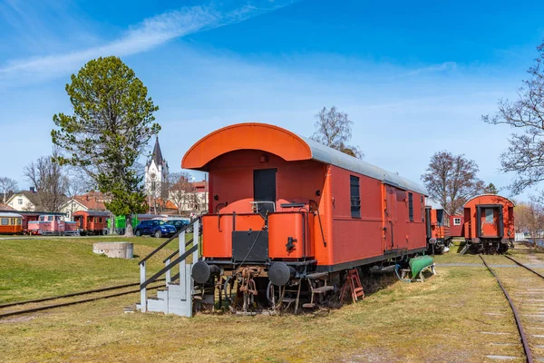 Tren histórico en la antigua estación de tren de Nora en Suecia —  Fotos de Stock