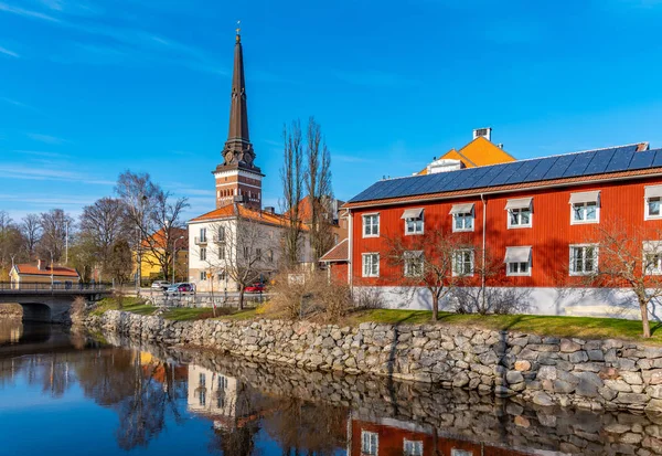 瑞典Vasteras的Gamla stan区和大教堂 — 图库照片