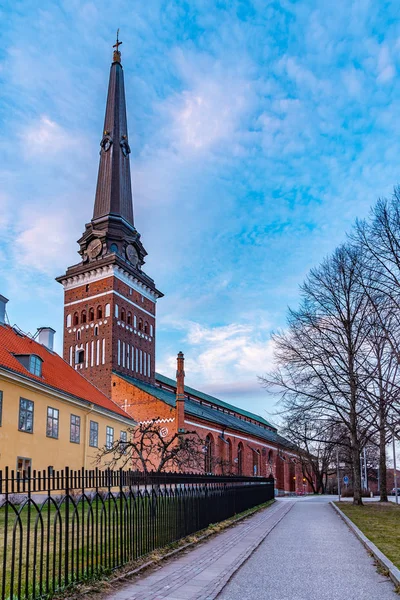 Widok na katedrę Vasteras w Szwecji — Zdjęcie stockowe