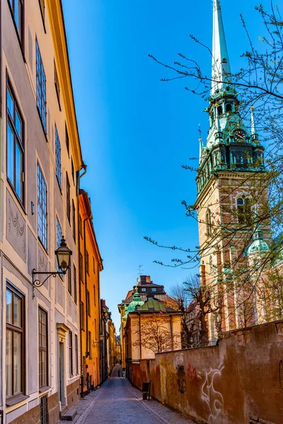 Chiesa di San Gertrud a Gamla Stan centro storico di Stoccolma, Swe — Foto Stock