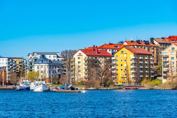Lungomare dell'isola di Kungsholmen a Stoccolma, Svezia — Foto Stock