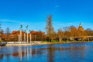 Gavle, İsveç 'teki Badhaus Najaden' de müzikal meleklerin heykeli.