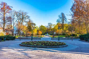 İsveç 'te Linkoping' de bir park manzarası