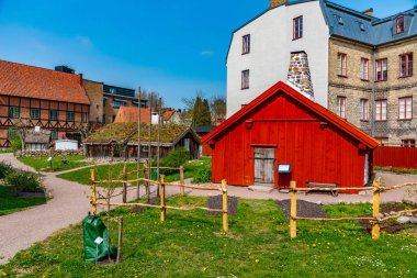 İsveç 'in Lund kentindeki Kulturen açık hava müzesindeki kır evleri.