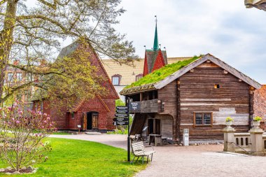 İsveç 'in Lund kentindeki Kulturen açık hava müzesindeki kır evleri.