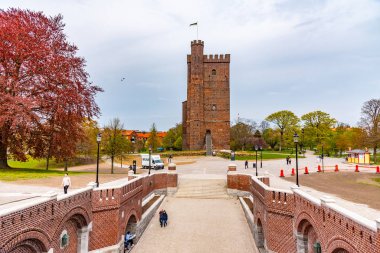 İsveç Helsingborg 'daki Karnan Kulesi manzarası