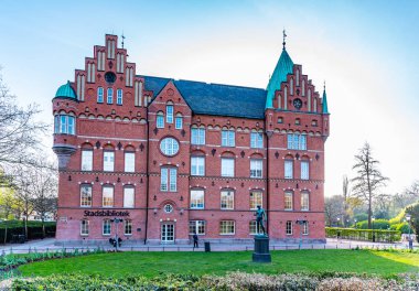 İsveç, Malmö 'deki şehir kütüphanesi manzarası