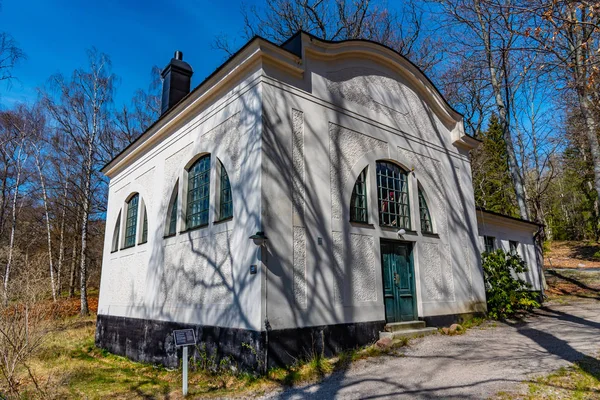 Λευκό σπίτι που χρησίμευε ως στούντιο για το Σουηδικό χρώμα Ε — Φωτογραφία Αρχείου