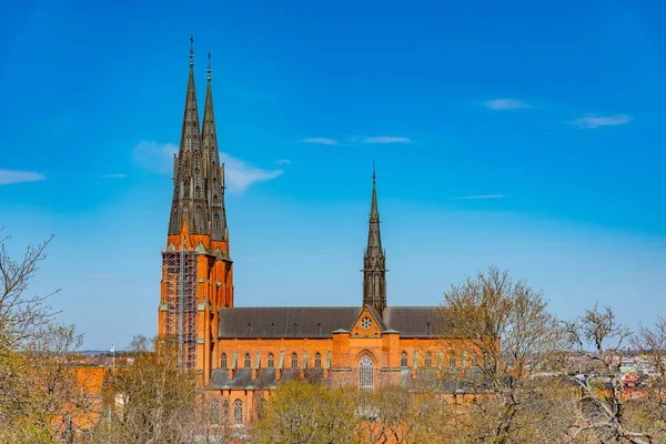 在瑞典乌普萨拉大教堂的视图 — 图库照片