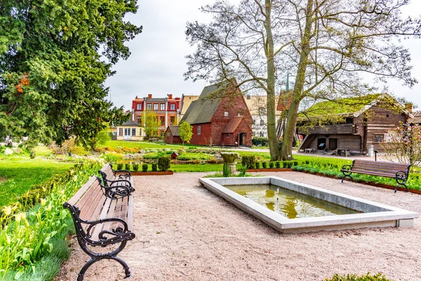 Igreja de madeira em Kulturen património museu em Lund, Suecia — Fotografia de Stock