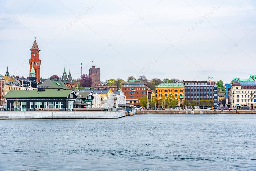 Waterfront of the swedish city Helsingborg