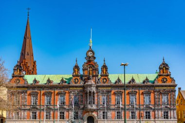 Belediye Binası Malmo, İsveç'te görünümünü