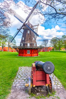 Danimarka, Kopenhag 'daki Kastellet kalesinin yel değirmeni.