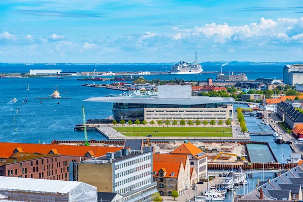 Flygbild över operahuset i Köpenhamn — Stockfoto
