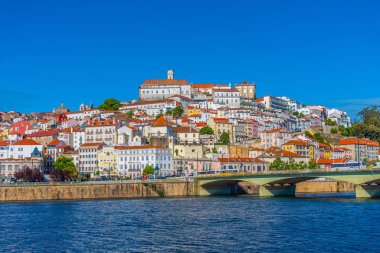 Portekiz 'in eski Coimbra kentinin manzarası