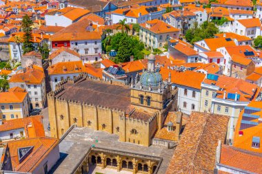 Portekiz 'deki Se velha Katedrali' nin havadan görünüşü