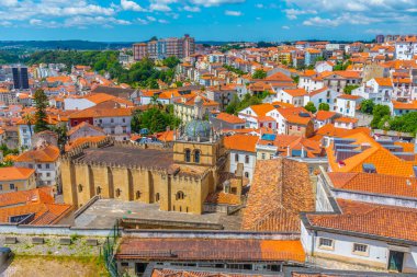 Portekiz 'deki Se velha Katedrali' nin havadan görünüşü