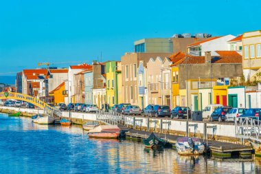 Portekiz, Aveiro 'da renkli bir kanal görüntüsü