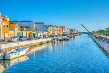 Portekiz, Aveiro 'da renkli bir kanal görüntüsü