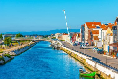 Portekiz, Aveiro 'da renkli bir kanal görüntüsü