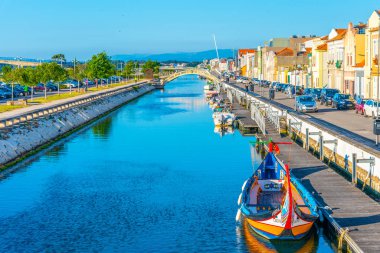 Portekiz, Aveiro 'da renkli bir kanal görüntüsü