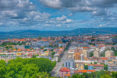Portekiz, Monte Picoto 'dan Braga' nın hava görüntüsü