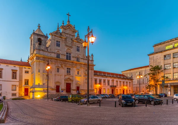 Vista do pôr-do-sol do novo cateral em Coimbra, Portugal — Fotografia de Stock