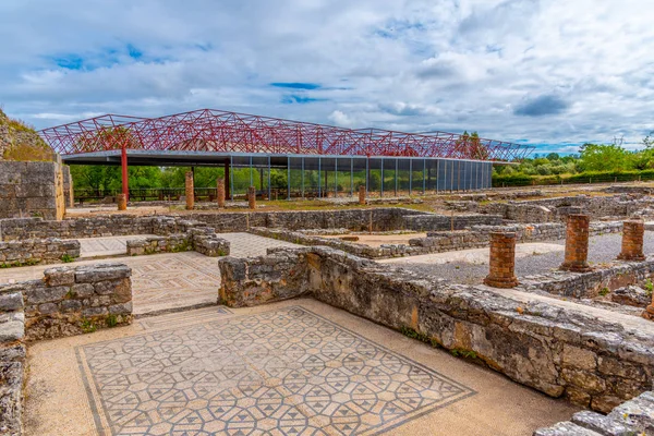 Coimbra yakınlarındaki Conimbriga antik sahasında zemin mozaikleri — Stok fotoğraf