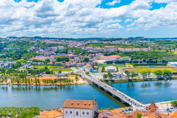 Widok z lotu ptaka na klasztor Santa Clara-a-Nova w Coimbra, Portu — Zdjęcie stockowe