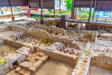 Portekiz, Braga 'daki Maximinus' un Roma Thermae 'si harabeleri.