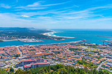 Portekiz 'de Viana do Castelo' nun hava görüntüsü