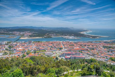 Portekiz 'de Viana do Castelo' nun hava görüntüsü