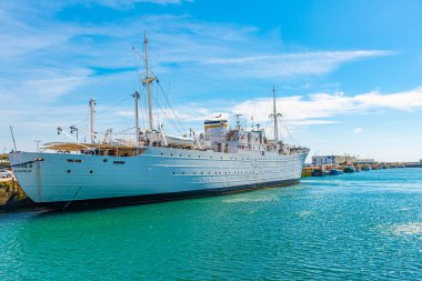 Gil Eannes kurtarma gemisi Portekiz 'de Viana do Castelo' ya demirlemiş.