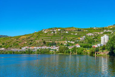 Portekiz 'in Douro Vadisi' ndeki Peso da Regua kasabası