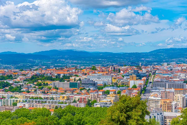 Luftaufnahme von braga vom monte picoto, portugal — Stockfoto