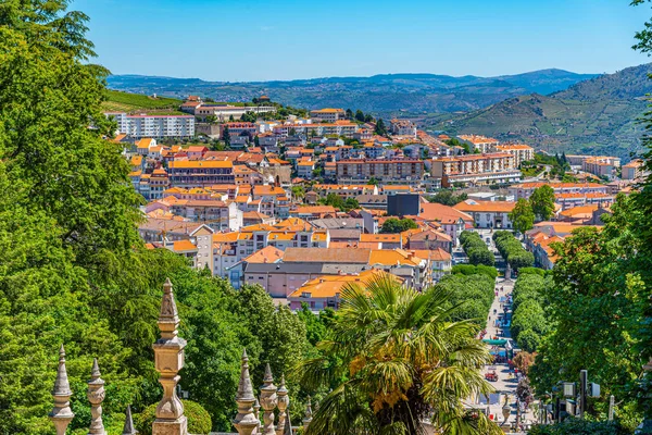 Portekiz 'deki Lamego kasabasının havadan görünüşü — Stok fotoğraf