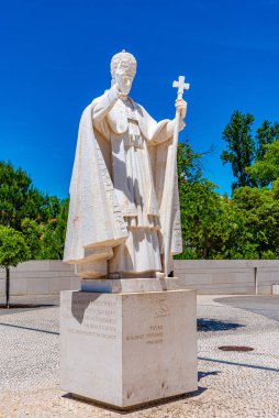 Pius XII statue at Fatima, Portugal clipart