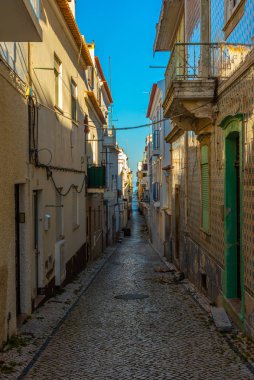 Portekiz, Nazare 'de dar bir sokak manzarası