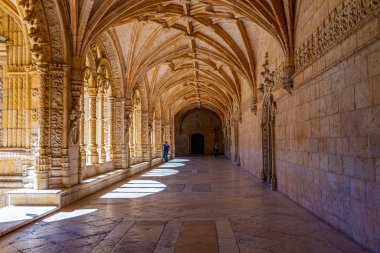 Belem, L 'deki Mosteiro dos Jeronimos manastırının atari salonu.