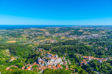 Portekiz, Sintra 'daki ulusal sarayın hava görüntüsü
