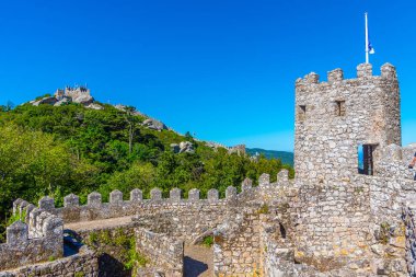 Portekiz, Sintra 'daki bozkır şatosunun manzarası