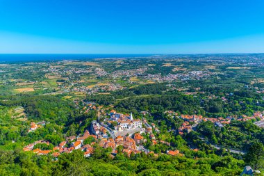 Portekiz, Sintra 'daki ulusal sarayın hava görüntüsü