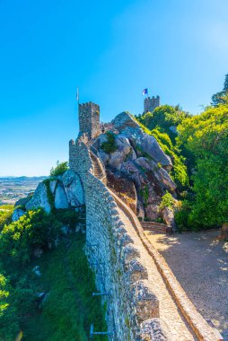 Portekiz, Sintra 'daki bozkır şatosunun manzarası