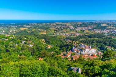Portekiz, Sintra 'daki ulusal sarayın hava görüntüsü