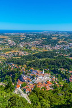 Portekiz, Sintra 'daki ulusal sarayın hava görüntüsü
